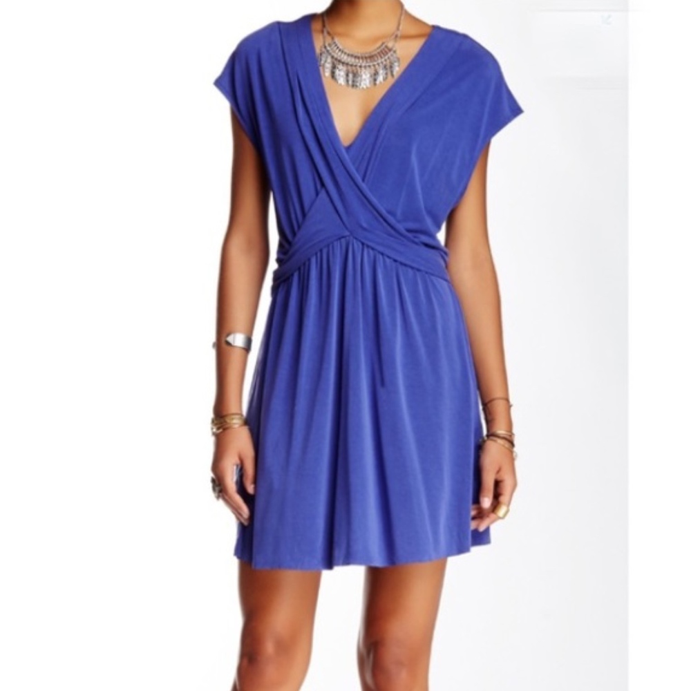 Free people periwinkle drape dress, size m